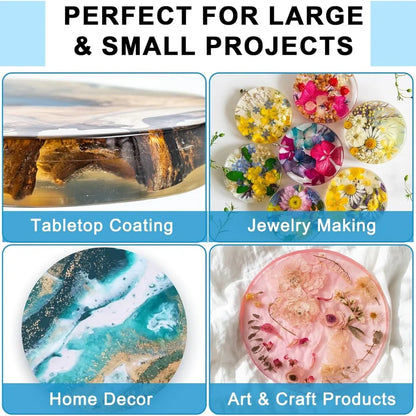 2 Gallon Resin Kit, DIY Jewelry Making, No Bubble