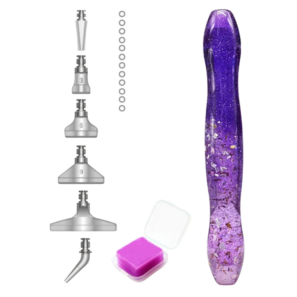 Diamond Painting Pen, 6 Drill Heads & 1 Clay Diamond Painting Stylus