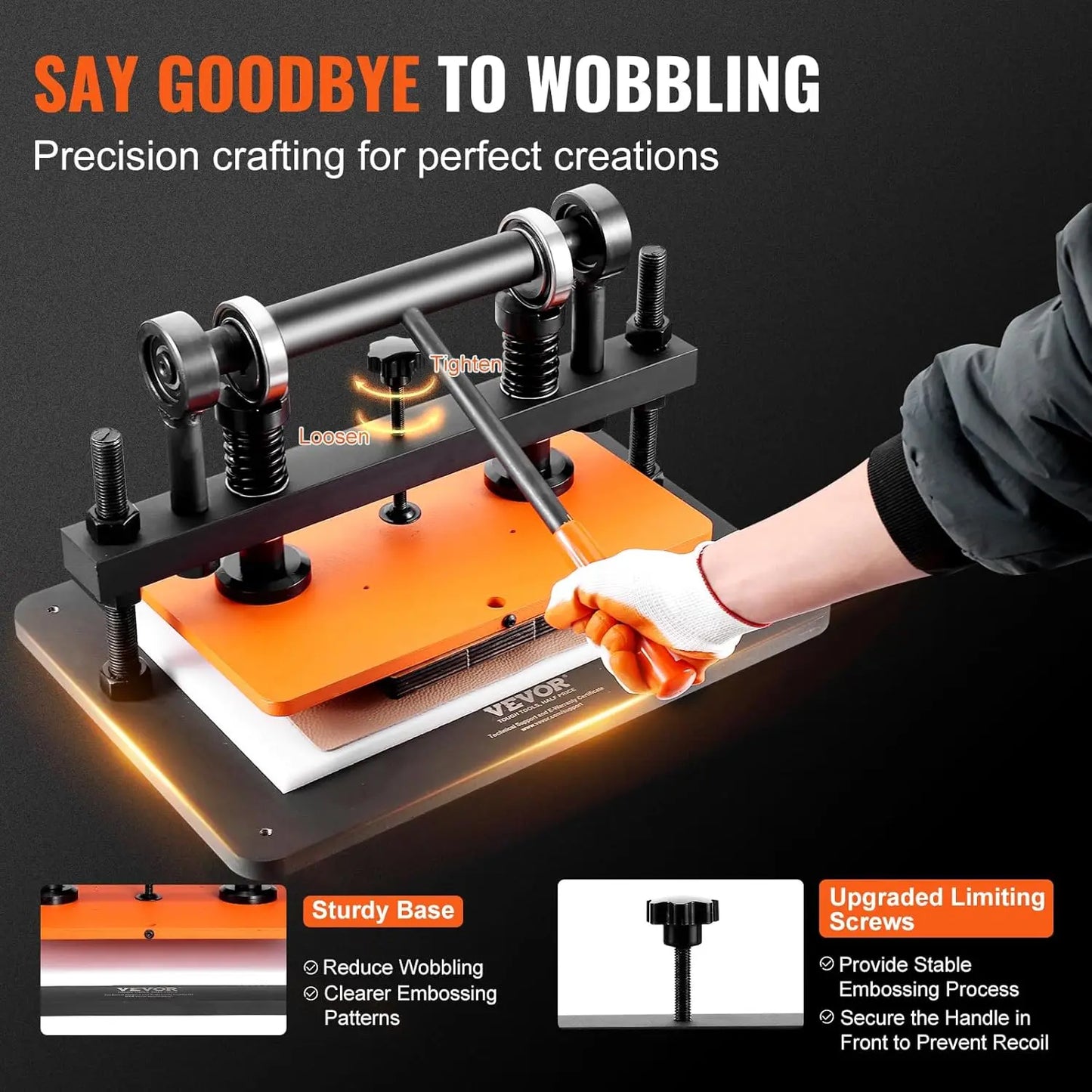 Leather Cutting Machine, 14.2 x 10.2 Embossing Plate , 0.47 Pressure Stroke