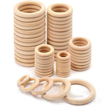 Wooden Rings Wooden Hoops, Macrame Accessories