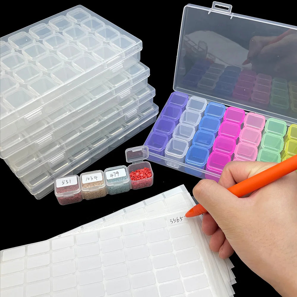 28 Grid Storage Box, Sticker Pen Accessories Container