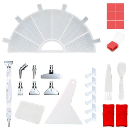 6 Grid Tray Kits Large Capacity Drill Plate