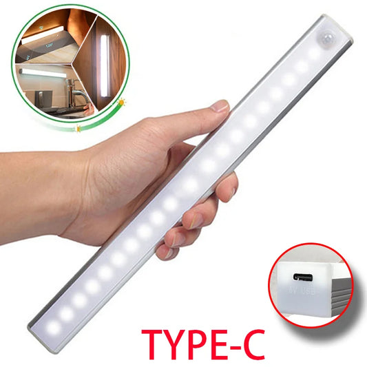 Motion Sensor Wireless LED Night Light, C Rechargeable, Staircase, Kitchen