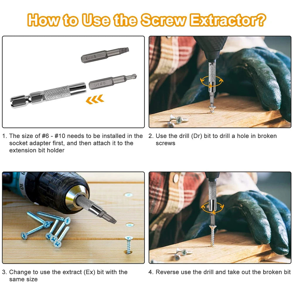 Magnetic Phillips Screw Bit Kit WOZOBUY With Electrical Driver